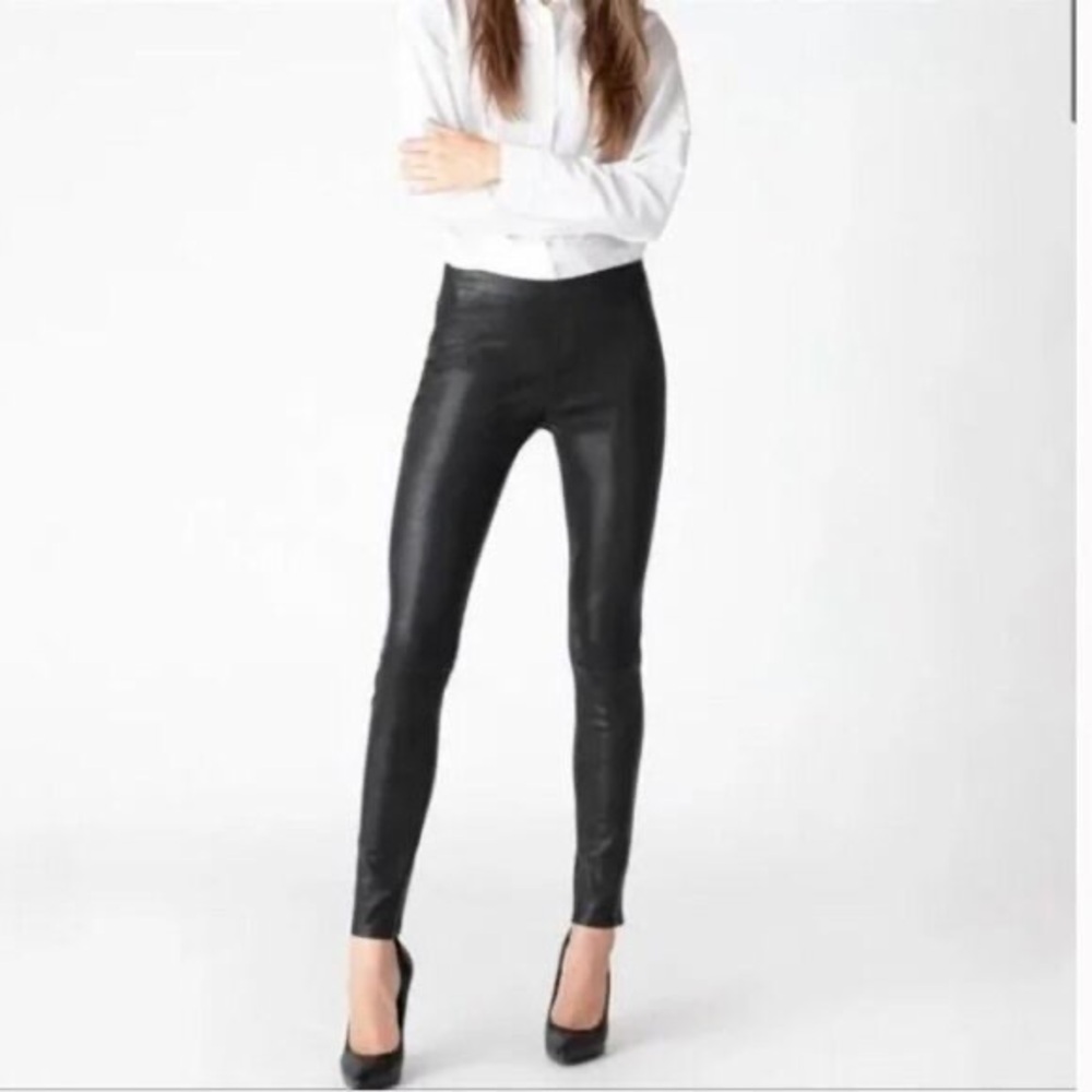 J Brand Sz S Edita Lamb Leather Leggings L8007
